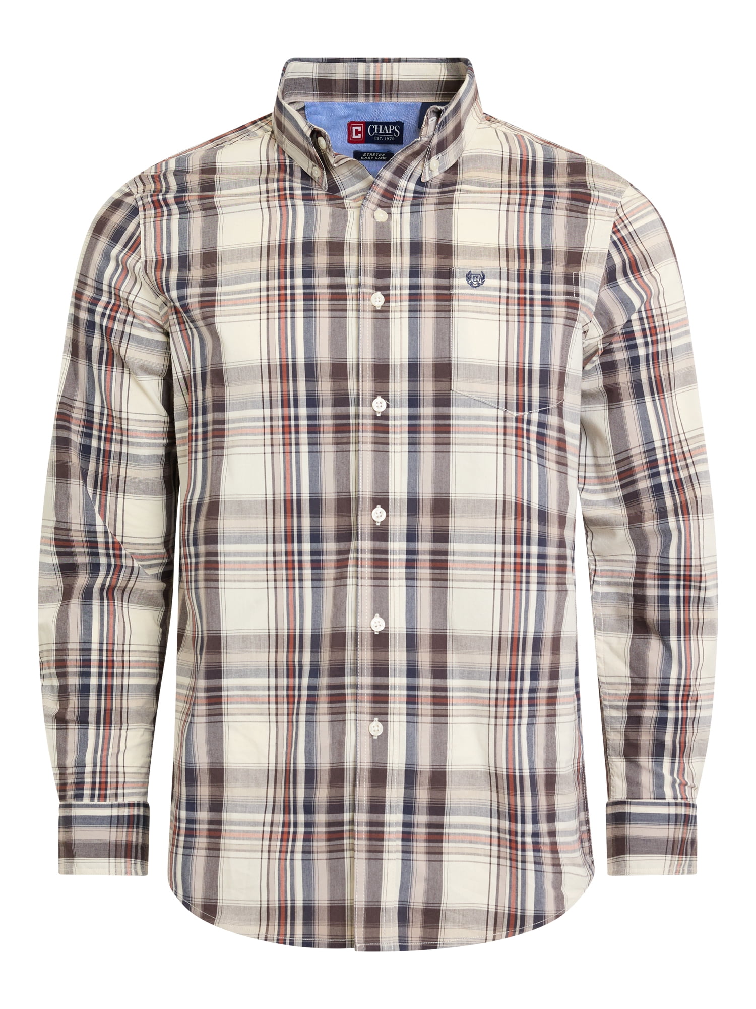 Chaps Men’s and Big Men’s Easy Care Long Sleeve Shirt, Sizes S–2XL