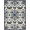 Blue Beige, Pattern 14, variant on Design&I 8'x10' Washable Area Rug Moth Wildlife Motif Frame Botanical Scroll Border Vintage Gothic Refined for Dining Room, Large Office, Lounge, Snag-Free