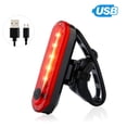 thumbnail image 1 of Luz trasera de bicicleta para bicicleta de montaña, luces traseras recargables USB ultrabrillantes, Led alto rojo, 1 of 10