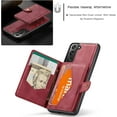 thumbnail image 4 of Case for Samsung Galaxy S21 FE,Detachable Magnetic Wallet Credit Card Slot Case Cover Support Wireless Charging for Samsung Galaxy S21 FE 5G (Red), 4 of 17