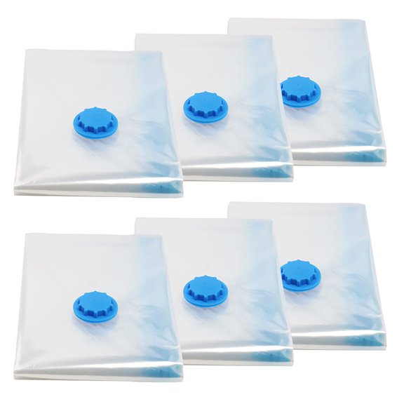 Sacs sous Vide Sacs de Rangement sous Vide Jumbo Sac de Rangement sous Vide Gain de Place Sacs Compressés Voyage Réutilisable Grand - 6 Pcs Sacs de Rangement en Plastique avec Fermeture Éclair Sacs sous Vide Sacs de Rangement sous Vide