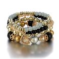 thumbnail image 1 of Pulsera bohemia de 1 pieza, pulseras con cuentas de cristal, pulsera elástica con colgante, joyería para mujer Feliz Sencillez, 1 of 1