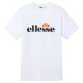 thumbnail image 1 of ellesse Camiseta para hombre - PRADO 2, manga corta, cuello redondo, logotipo estampado, algodón, Color liso Blanco L (Large), 1 of 4