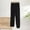 Black, variant on Azrian Womens Pajamas Summer lightweight Pant Women's Casual Elastic Tie Independence Day Waist Loose Long Pants With Pocket Capris