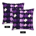 thumbnail image 4 of Multi-Size Linen Sofa Pillow Cover Invisible Zipper Open And Close Strong Use For Sofa Chair Garden Sofa Car Violet Retro Houndstooth_1 16"X16", 4 of 8