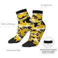 thumbnail image 5 of Adult Quarter Ankle Socks Yellow Camouflage Cushion Ventilation Sports Socks, 5 of 7