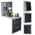 thumbnail image 1 of Gymax Table Murale Pliante Convertible avec Tableau Noir/gris, 1 of 10