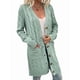 thumbnail image 3 of Suéter Cárdigan de Larga para Mujer, Otoño e Invierno, Tejido de Punto , con Botones Delanteros, Abrigo Judías M, 3 of 8