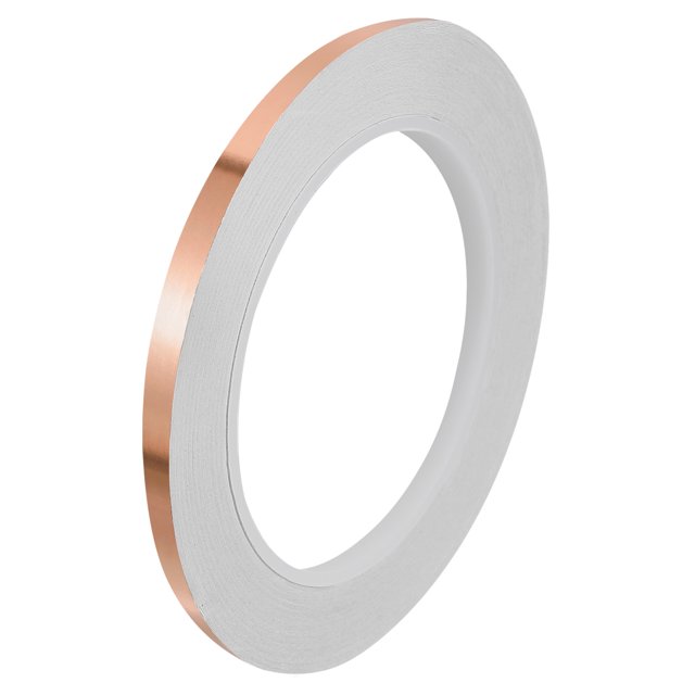 Cinta de Foil de Cobre 0.2 Pulgadas x 27 Yardas 0.05 Gruesa de Un Solo Lado para Electrónica