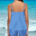 thumbnail image 2 of Summer Savings 2 Piece Set Women Shorts Swimsuit Solid Color Bathing Suit with Shorts Spaghetti Strap Tankini Swimsuit Summer Modest Swimwear Cheap Today, 2 of 3