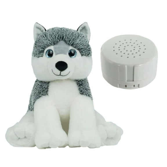 Plush Gear Husky Dog 16" Stuffed Animal with Recorder, Soft Plush Toy for Kids, Cuddly Gift