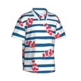 thumbnail image 2 of Bixox Men's Hawaiian Shirts Men's Clown Fish Print Short-Sleeve Shirt-Large, 2 of 8