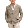 thumbnail image 1 of Odeerbi Chaqueta Blazer de Manga Larga Con Muescas Uniforme de La Escuela de La Solapa Chaqueta de Traje Formal, 1 of 9