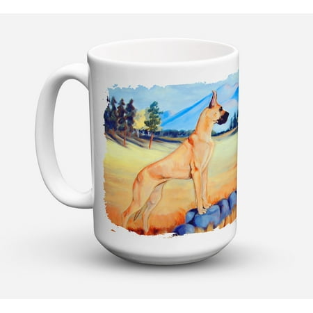 Great Dane Dishwasher Safe Microwavable Ceramic Coffee Mug 15 ounce 7504CM15