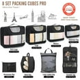 thumbnail image 3 of VEKEN 8 Set Packing Cubes for Travel, Beach Vacation Essentials Accessories, Suitcase Organizer Bags for Luggage with Hanging Toiletry & Shoe Bag, Birthday Gifts for Women Mom Her, 3 of 11
