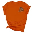 thumbnail image 3 of Graphic Tees for Women Class Women's T-Shirts Casual Short Sleeve Round Neck Printed Loose Top for Everyday Wear Orange XL, 3 of 3