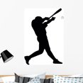 thumbnail image 1 of Batter Baseball Silhouette Wall Decal by Wallmonkeys Peel and Stick Graphic (36 in H x 25 in W) WM239201, 1 of 4