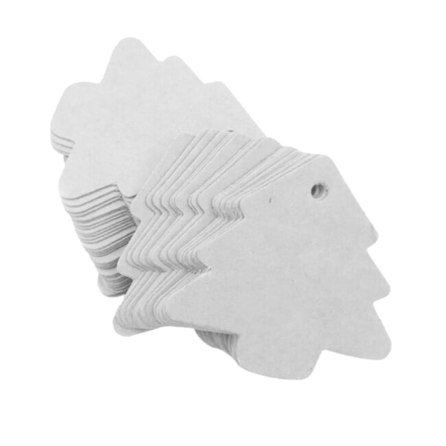 50 etiquetas temáticas navideñas, etiquetas colgantes, etiquetas ligeras sin patrón, etiquetas de regalo de papel DIY para decoración DIY, embalaje de Blanco Macarena Tema de Navidad Tags