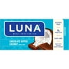 LUNA CHOCOLATE DIPPED COCONUT GLUTEN FREE NON GMO NUTRITION BAR 1.69 OZ x 15