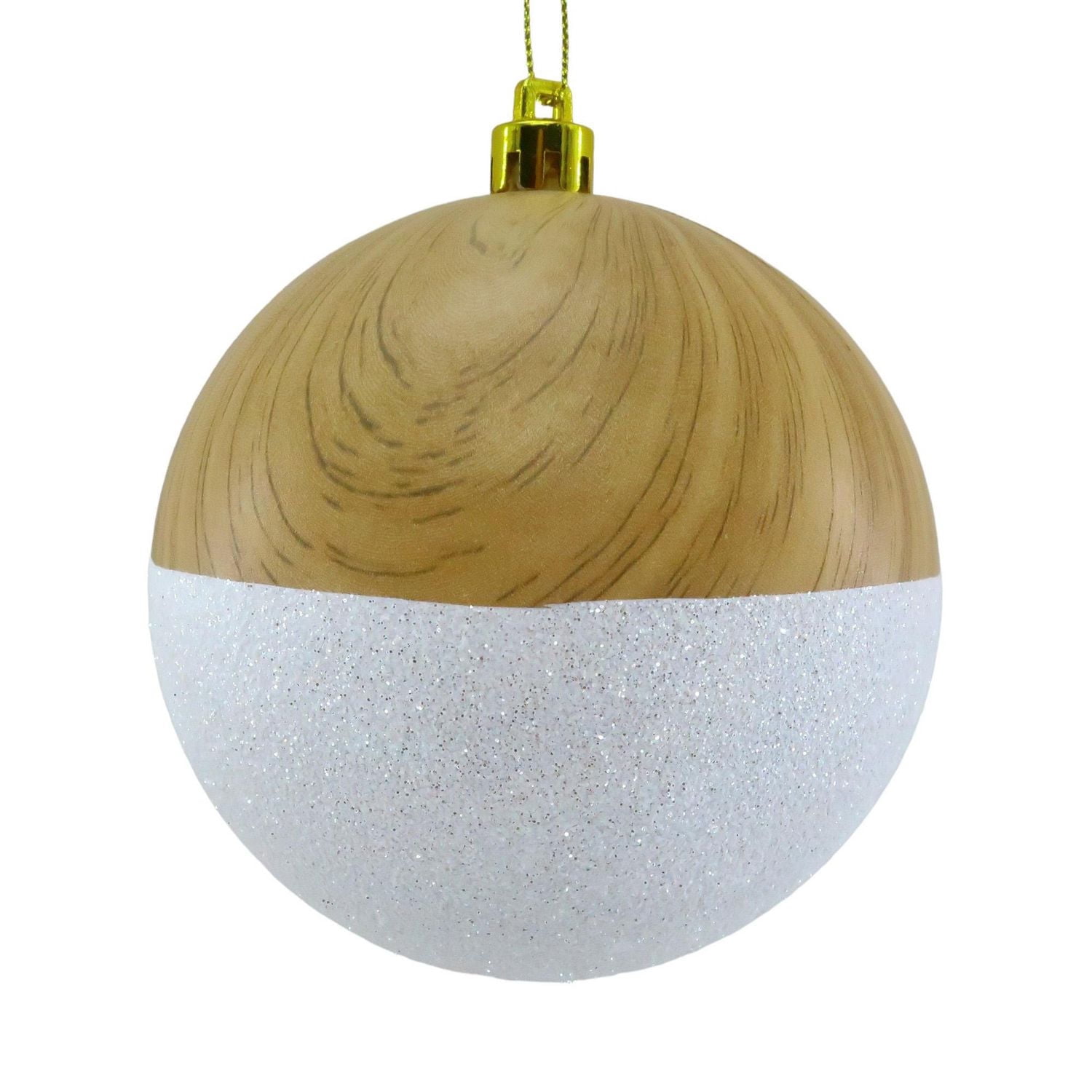 Holiday Time Ornement Boule en Bois Peinte