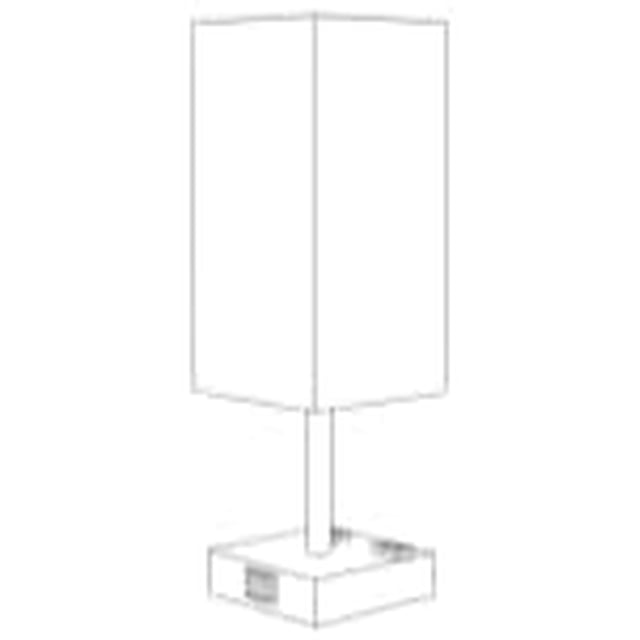 Lámpara de mesa pequeña para dormitorio – Lámparas de noche para mesita de noche, lámpara de noche minimalista con pantalla de tela cuadrada, lámpara de lectura de escritorio para habitación de niños,