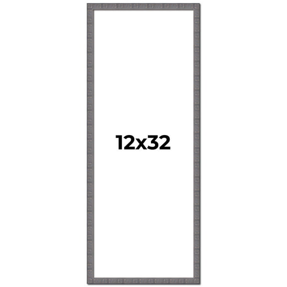 12x32 Frame Blue Kingsley Pewter Solid Wood Picture Frame Width 0.75 Inches |Interior Depth 0.5