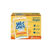 Wet Ones Wipes, Hands & Face, Antibacterial, Citrus Scent, Singles, 24 ct.