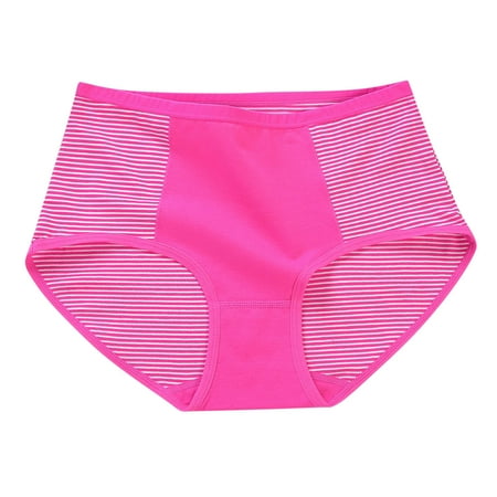 Bigersell No Show Underwear Clearance High Waisted Underwear Seamless Panty Style P-416 Polyester Cheeky Panties Ladies Thong Briefs High Waist Women s Bikini Panties Hot Pink One Size
