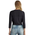 thumbnail image 6 of Cueply Women's 3/4 Sleeve Tie Front Cardigan Shrug Bolero Lightweight Top Summer Casual Short Shawl, 6 of 7