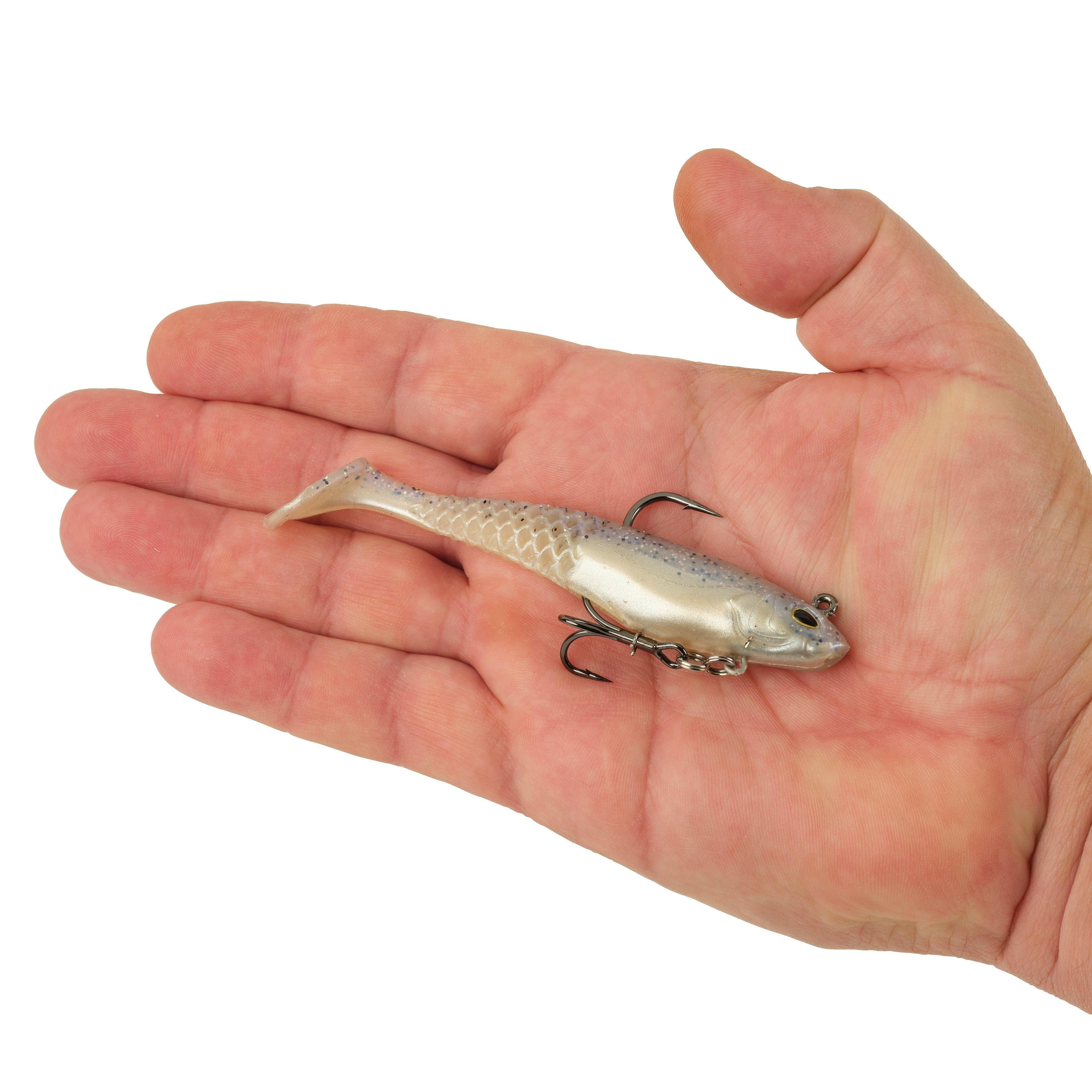 Berkley PowerBait® Saltwater Pre-Rigged Cullshad, 4 in, Chrome Flash