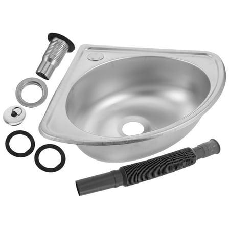 STRANDCHIC 1Set Small Stainless Steel Rv Sink Fan Shape Single Bowl Multifunctional Basin