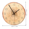 thumbnail image 2 of HOMEMAXS Wood Grain Clock Stylish PVC Wall Clock for Home Use Easy to Hang Multi Color 12 Inch, 2 of 8