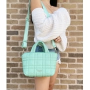 Kate Spade Softwhere Quilted Leather Mini Tote Crossbody Summer Rain Turquoise