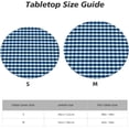 thumbnail image 2 of Round Fitted Tablecloth 44 Inch, Gingham Buffalo Plaid Fitted Round Table Cover Fitted Stretch Table Cover Wipeable Table Covers Dining Table Cover for Dining, Party, Buffet, Wedding, 2 of 8