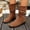 #179-Brown, variant on Women's Fashion Boots - Stylish Versatile Mid Heel Mid-Calf Boots with Solid Color Design, Comfortable Lift Insoles for Warmth and Height Enhancement, Perfect for Fall Winter Outfits