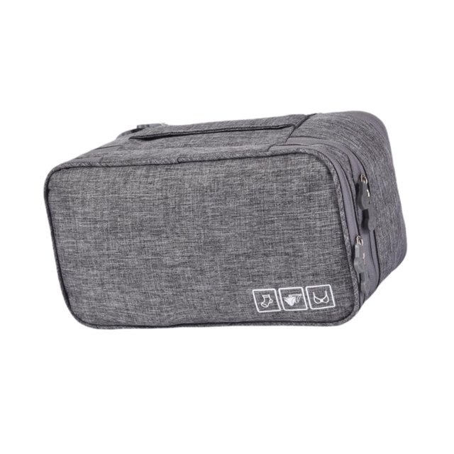 Bolsa de almacenamiento de ropa interior, embalaje de artículos de tocador, cubo, estuche para sujetador, ahorro de espacio, organizadores de viaje, gris