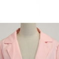thumbnail image 3 of Elegant Women's Open Front Collarless Long Sleeve Business Suit Jacket for Outdoor Casual Wear, 3 of 8