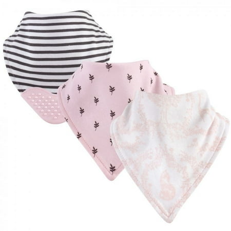 UPC: 0660168930108 | Yoga Sprout Baby Girl Cotton Bandana Bibs 3pk  Lace Garden  One Size
