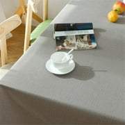 Pure Color gray ie 100% Cotton Tablecloth for Kitchen Dinning Tabletop Decoration Partie Wedding Thank giving Chri tma 90 * 90cm Gray
