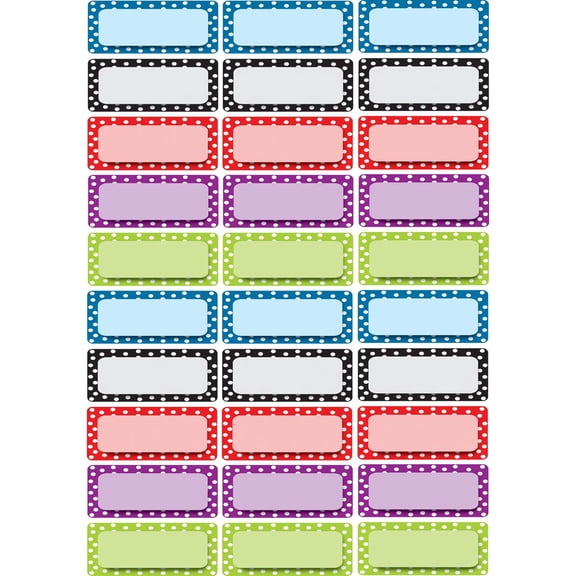 Ashley, ASH10079, Dry Erase Dotted Nameplate Magnets, 1 Pack, Multicolor