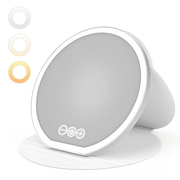 Foldable Table Makeup Mirror, Desk Lighted Vanity Mirror for Travel, Dorm, Women Girls' Gift