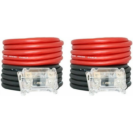 2 AT TKIT025RB 0 Gauge 50' Red/Black Power/Ground Wire Amplifier Amp Kit