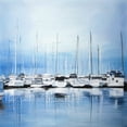 thumbnail image 2 of Atelier B Art Studio 20x20 Gold Ornate Wood Framed with Double Matting Museum Art Print Titled - BOATS AT THE DOCK, 2 of 4