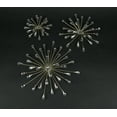 thumbnail image 6 of Zeckos Gold Metal Teardrop Starburst Wall Hangings Art Set of 3, 6 of 8