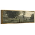 thumbnail image 2 of IDEA4WALL Extra Large Framed Canvas Print Wall Art Misty Pines Forest Foggy Landscape Artwork Nature Vintage Inspired Pastel Antique Fine Art Decorative Relax/Calm for Rooms Decor - 60"x20", 2 of 5