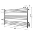 thumbnail image 5 of HEATGENE Towel Warmer 12 Bar Towel Dryer Wall-Mounted Plug-in Bath Towel Heater - Brushed, 5 of 8