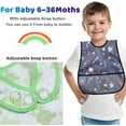 thumbnail image 3 of Baby bibs Waterproof Toddler bib - Feeding bib with Pocket for Infant Boy Girl Washable 6-36M, 3 of 5