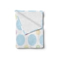 thumbnail image 2 of Seafoam Soft Flannel Fleece Throw Blanket, Colorful Pastel Polka Dots Abstract Arrangement Children Themed Circular Pattern, Cozy Plush for Indoor and Outdoor Use, 70" x 90", Multicolor, by Ambesonne, 2 of 5