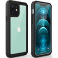 thumbnail image 1 of Funda impermeable para iPhone 12, resistente al agua, a prueba de golpes, a prueba de polvo, Ip68, carcasa rígida de cuerpo completo, protector de pantalla incorporado bajo el agua, 1 of 4