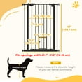 thumbnail image 3 of PawHut 41" Pet Gate with Walk Through Door for Stairs Doorways House Black, 3 of 9